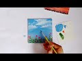 3 Very easy  painting #4/acrylic painting for beginners/mini acrylic canvas painting