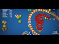 worms zone game full video games yellow red and white big snake