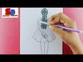 How to draw a beautiful girl backside - Drawing easy | step by step | drawing | @sapnadrawing7130