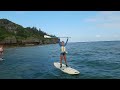 Mimi paddle boarding in Okinawa