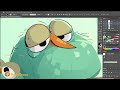 DIGITAL PAINTING PROCESS. Adobe Illustrator Vector Illustration