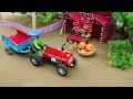 Diy tractor making mini concrete bridge for train safety #2 | diy fruit truck | @Sunfarming