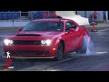 840HP Dodge Demon vs Lamborghini Huracan LP610-4 1/4 Mile Drag Racing - 3 Races