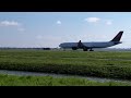 Delta A330-300 departing from Schiphol runway 36L