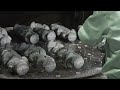 Process of Mass Producing Piston Parts. Forging Crankshafts with a 6000-Ton Press in Japan