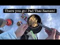 Pad Thai Ramen | easy backpacking meal, cooking outdoors in the snow, camping meal idea