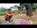 catching fish with a net - selling fish with his deaf and mute brother
