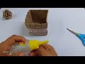 ideas bonitas de reciclaje canasta con rollos de papel higiénico/basket with toilet paper rolls