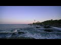 Ocean Waves and Seascape at Portland Head Lighthouse at Sunset (Sounds for Sleep) 4k ASMR