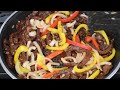 Beef Stir Fry With Onions And Bell Peppers - Juicy And Tender