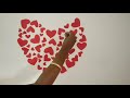 Heart Wall Sticker idea - 3D Room decor - Paper Heart Wall Art - Heart Wall decoration