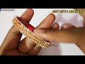 Silk Thread Bridal Pearl Stone Kada/Bangle making at home | SILK THREAD BANGLE WITH LATKAN