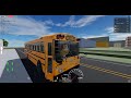 Roblox - Shuttling students from an FT (Museum to ES) in a 2001 Thomas MVP ER High Roof (Bus 0167)