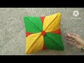 Cushion cover making #pillow design# takiya # kaise #sencille #stylish  fuxico# cojin flor