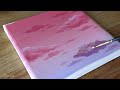 Acrylic painting | Pink Cloud Painting | Painting Tutorial for beginners #108