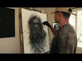 How To Draw With Charcoal | Realistic Portrait Drawing