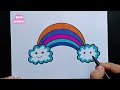 how to drawing a rainbow ||cute rainbow art video||drawing video step by step ||new art