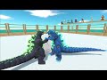 Godzillas vs Ice Itself - Animal Revolt Battle Simulator