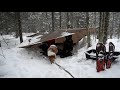 Overnight Winter Camping in a Snowstorm