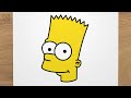 How to draw BART SIMPSON step by step, EASY
