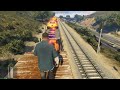 Luxury Buss VS Train And Franklin Stealing Luxury cars GTA V