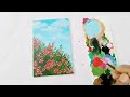 3 Very easy flower painting/acrylic painting for beginners/mini acrylic canvas painting