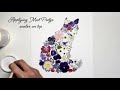 Pressed Flower Art making 'Sitting Cat'. Creating with natural materials.