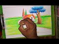 Oil pastel drawing for beginners/Oil pastel drawing easy