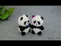 I love pandas very much😍I made myself a panda out of pom-poms🐼How to make the perfect pom-pom🧶