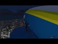 Landing on a blimp! [Grand Theft Auto V]