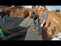 Waterproofing the foundation(TORCH DOWN)/ Flat part