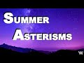 Asterisms - Common star patterns in the night sky