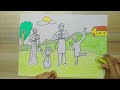 Ganesh Festival Drawing | Ganesh Chaturthi Drawing | Ganesh Visarjan Drawing | Ganesh Utsav Drawing