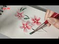 How to Paint Flowers in Watercolor |  step by step for beginners | gene Art#artwork #watercolorart