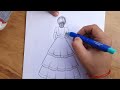 How to draw a girl with lehenga / girl drawing / how to draw a girl in beautiful traditional dress