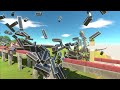 Who Can Escape From Deadly Jet Train Spinning Spikes - Animal Revolt Battle Simulator