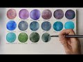 Swatching Some Of My Favourite Granulating Watercolor Paints & Trying to Mix Them From Scratch