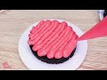 [💕Mini Cake 💕] Sweeties Miniature Pink-Berry Chocolate Drip Cake Decorating | Mini Bakery