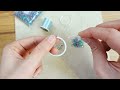 Beading Tutorial #11 | how to bead “Coburn” hoop earrings, elegant DIY jewelry, herringbone stitch