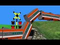 【踏切アニメ】のびる新幹線 2隻の船の間の激しい戦い Railroad Crossing Railway Level🚦 Train Animation