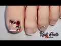 Diseño de uñas PIES ¡Muy fácil! Uñas de los pies decoradas | Diseño sencillo y elegante para uñas