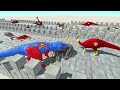 BLUE SUPERMAN T-REX VS DARK SUPERMAN T-REX DEATH CLIMB COMPETITION - T-REX HUNT CHALLENGE