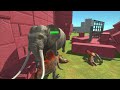 Dino War - Battle For the Castle With Animals | Animal Revolt Battle Simulator