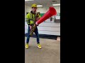 Traffic Cone Sax Man strikes at a Bank