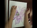 WATERCOLOR TIPS FOR BEGINNER / HOW TO DRAW ANEMONE FLOWER  / TIME LAPSE VIDEO