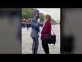 A sweet proposal moments before France's July 14 parade
