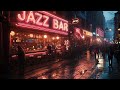 Vintage Jazz Bar Ambiance | Classic Car & Neon Lights Enhance Musical Nightlife Scene