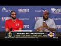 LeBron & AD POSTGAME INTERVIEWS | Los Angeles Lakers loss to Denver Nuggets 112-105 in Game 3