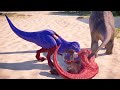 Epic Battle of Giant Red TREX vs Spinosaurus | Dinosaurs Fights | Jurassic World Wars 2024