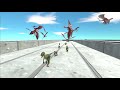 Small dinosaur survival race. Don't get caught in the Wyvern! | Animal Revolt Battle Simulator